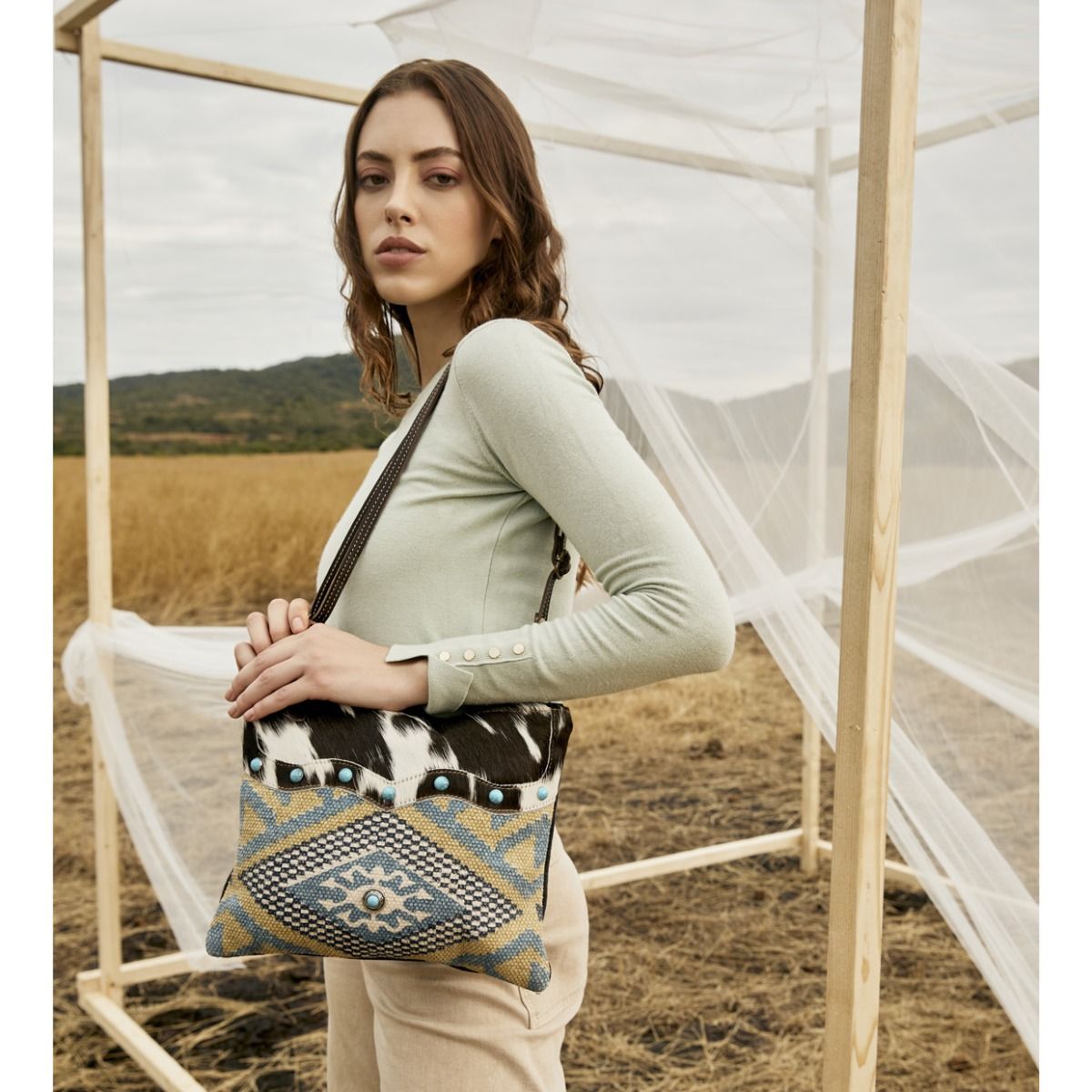 Tufts pattern Small & Crossbody bag