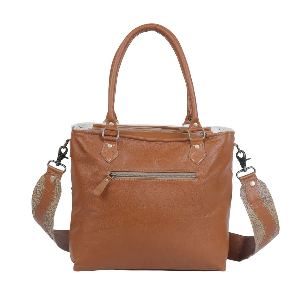 Burnished play Hand-Tooled Bag