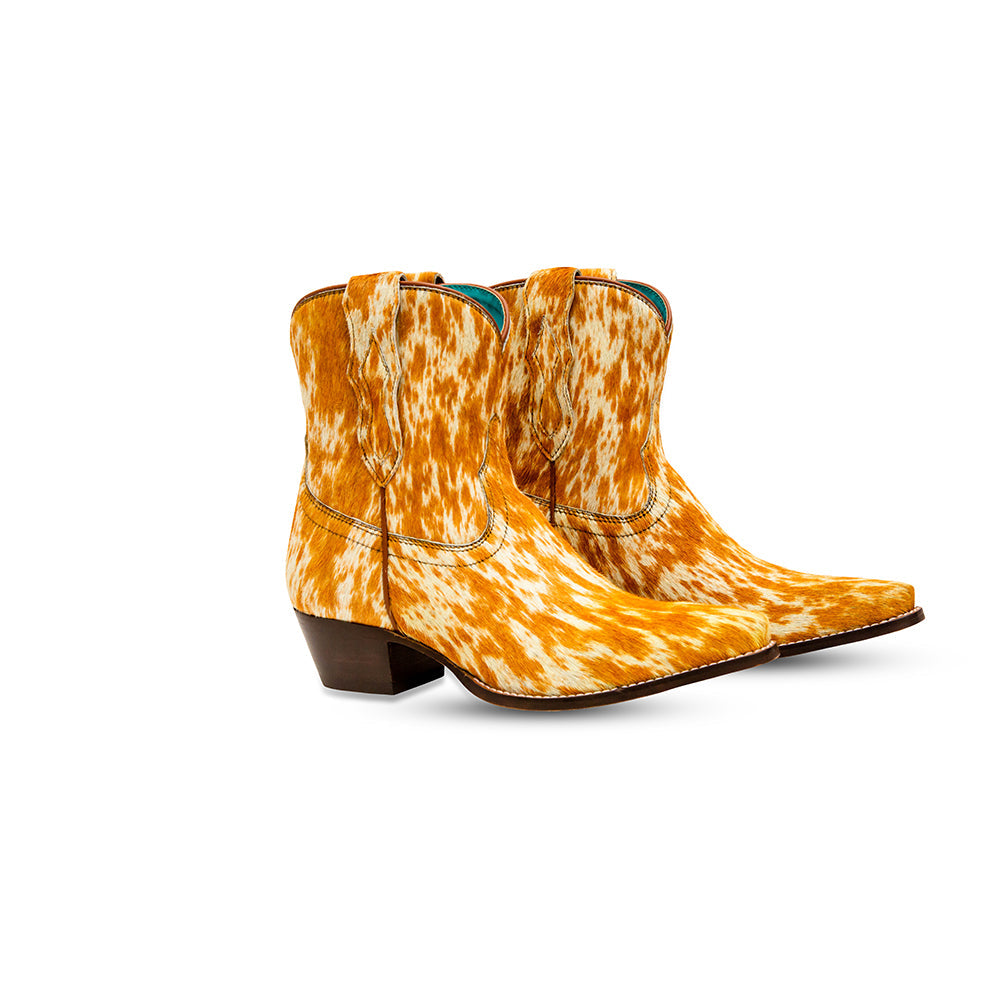 � Cowdie Western Hairon Leather Booties (Discount)