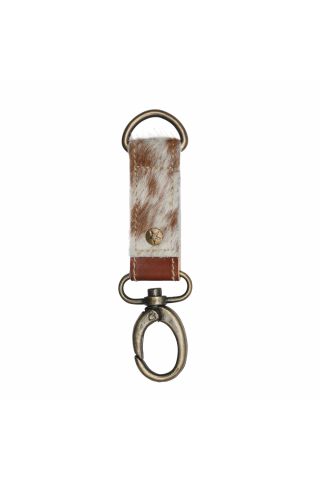 Brown & White Key Fob