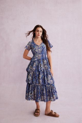 Bohera Tamara Drape Tiered Maxi Dress