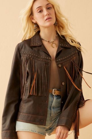 Kendall Fringed Leather Jacket