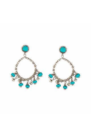 Turquoise Mesa Hoops(Earrings)