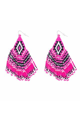 Streaming Light Earrings in Magenta