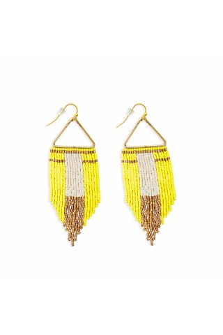 Horizon Sight Beaded Earrings in Yellow