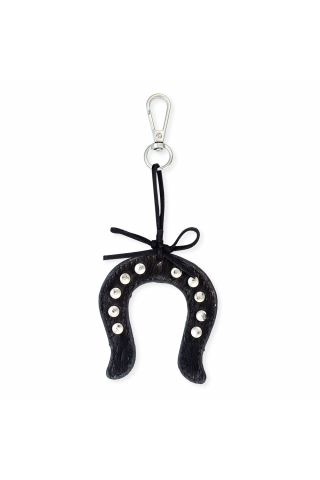 Lucky Horseshoe Bag Charm Black