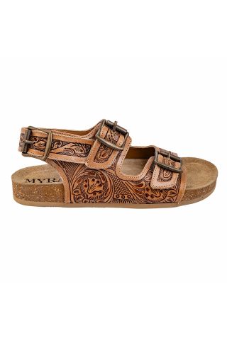 Sun Trail Hand-tooled Sandals