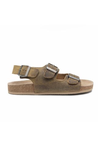 Mountain Path Leather Sandals in Suede