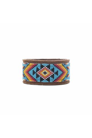 Halina Ridge Leather Cuff Bracelet