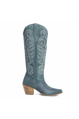 Nalejandra Boots in Deep Turquoise