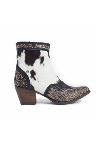 Glennchester Hair-on Hide & Hand-tooled Boots