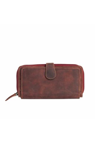 Western Fork Deluxe Wallet in Red Russet