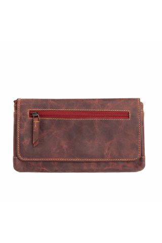 Western Fork Wallet in Red Russet