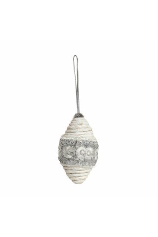 Woven Holiday Dream Pine Cone Ornament