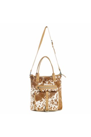 Mesa Maverick Tote Bag in Brown & White