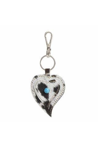 Heart's Love Key Fob in Black & White