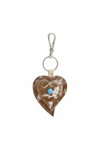 Heart's Love Key Fob in Caramel