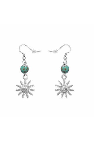 Cornflower Medallion Earrings