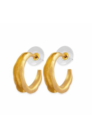 Golden Crescent Earrings