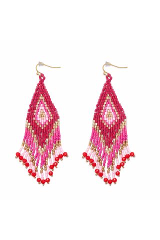 Lifesong Beaded Earrings in Scarlet