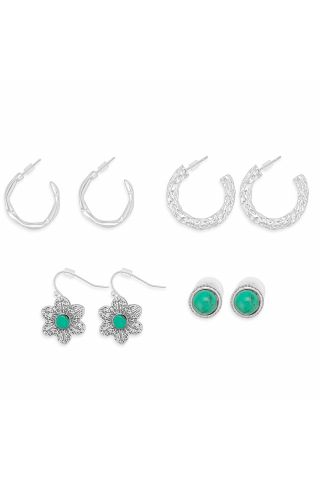 Hannah Fashion Set Of Four Earrings