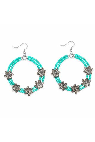 Crescent Flowers Earrings