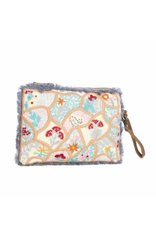 Mosaic Garden Clutch Pouch