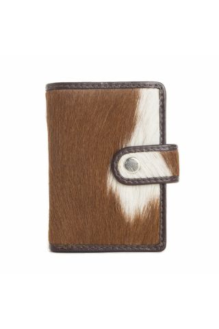 Mesa Maverick RFID Credit Card Holder in Brown & White