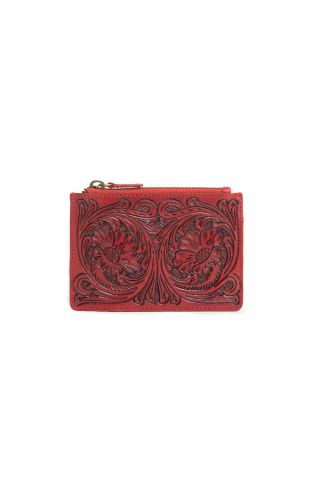 Bloom on the Range Credit Card Wallet in Scarlet