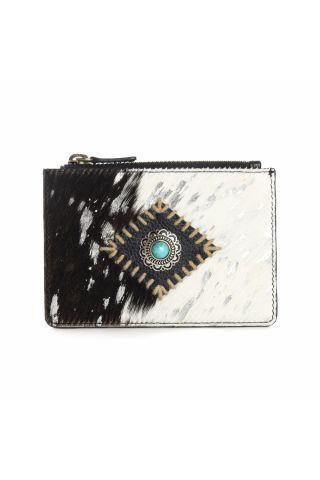 Eye of the Goddess Credit Card Wallet in Black & White