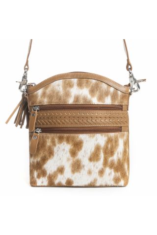 Wild Spirit Crossbody Bag in Brown & White