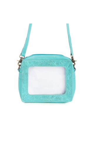 Open Vista Clear Bag in Turquoise