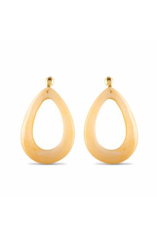 OVAL YELLOW DROP EARRINGS 