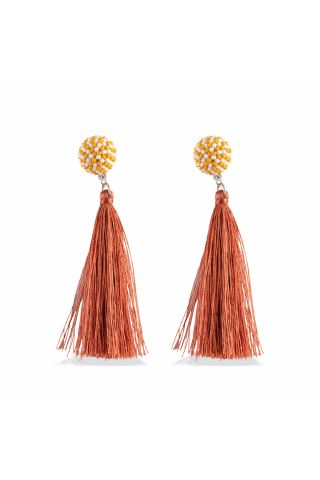 RED SHAKE DROP EARRINGS 