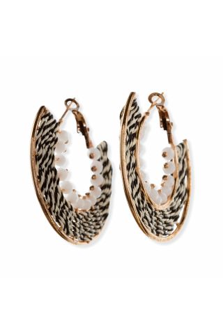 ZEBRA ZEAL HOOP EARRINGS 