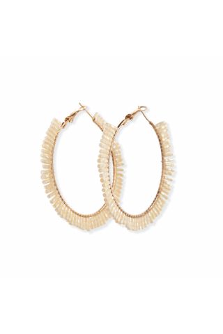 PEARL GALA HOOP EARRINGS 