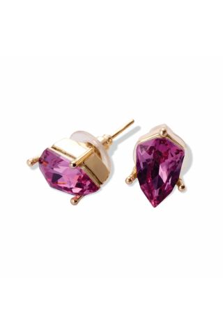 PRECIOUS MAUVE STUD EARRINGS