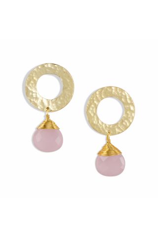 Rose drops earring