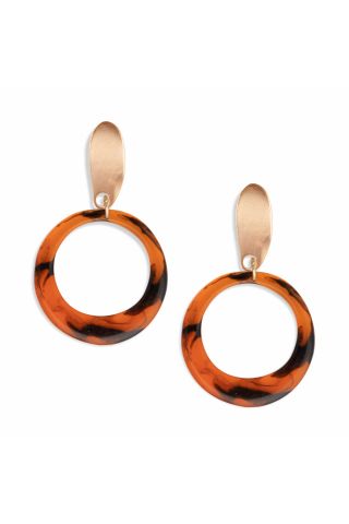 Oval-o-fire earring 