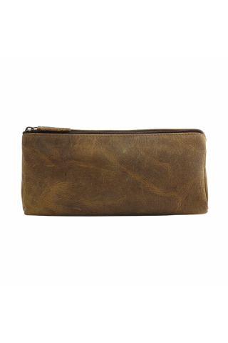 TRENDY TAN  LEATHER AND HAIRON MULTI-POUCH