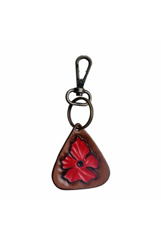 Crimson Flower Keychain 