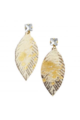 Golden Feather Earrings