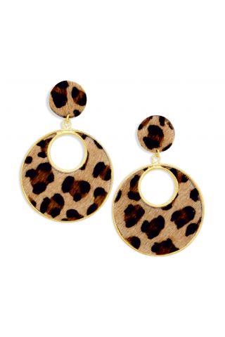 Leopard trail earrings