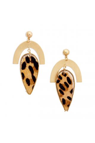 Dainty leopard print earrings