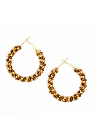 Golden knotted earrings