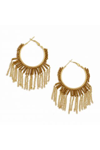 Gold dangling earrings