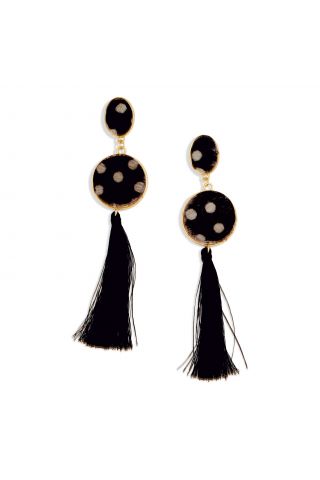 Black Frill Earrings