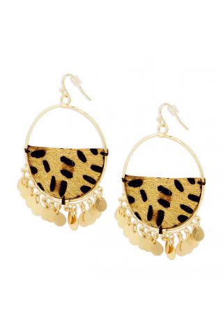 Dangling amber earrings