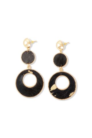 BLACK GOLD-FOIL EARRING