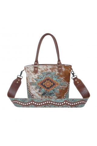 Azure patterned
Leather & Hairon Bag